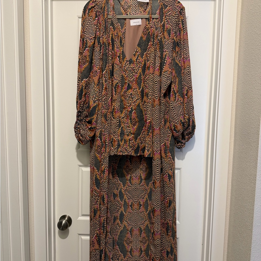 Adrienne Vibrant Patterned Long Sleeve Dress